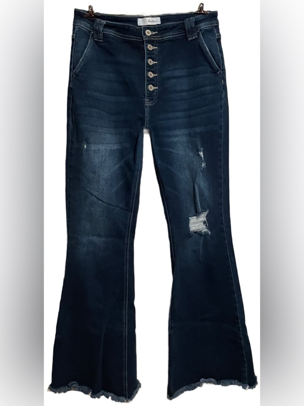 Kancan women’s button fly high rise flare jeans sz 13